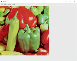curie GUI with image of peppers